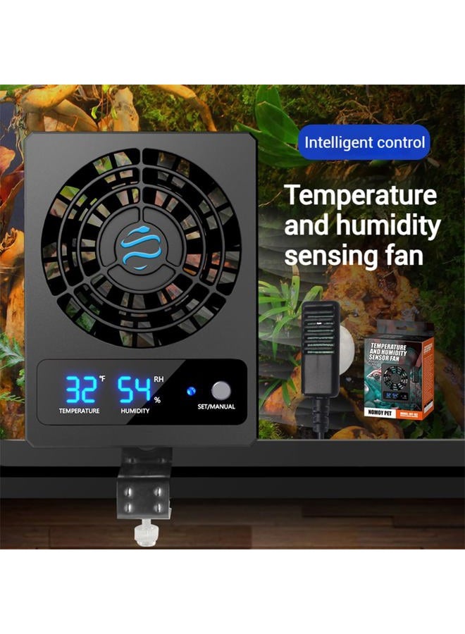 GxiaoAn Reptile Ventilation Fan with Humidity Control & High Temp Alarm, Smart Hygrometer for Bearded Dragon, Leopard Gecko, Snake Tank – Quiet Fan with Dual LED Display for Reptile Enclosure - Image 5