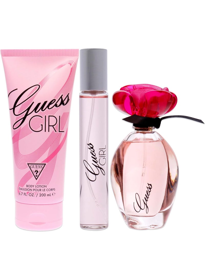 GUESS Girl Women’s Fragrance Gift Set – EDT 100ml + Body Lotion 200ml + EDP 15ml - Image 1