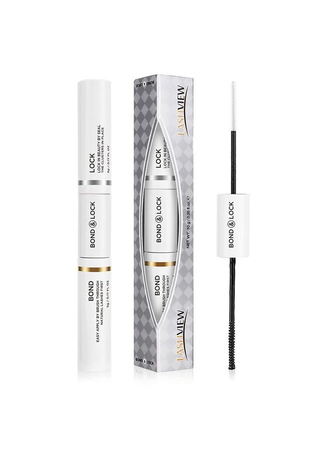 LASHVIEW لاصق رموش لاصق وقفل، لاصق رموش قوي لطيف مريح للاستخدام طوال اليوم خالي من اللاتكس مناسب للعيون الحساسة لاصق رموش مقاوم للماء - Image 1