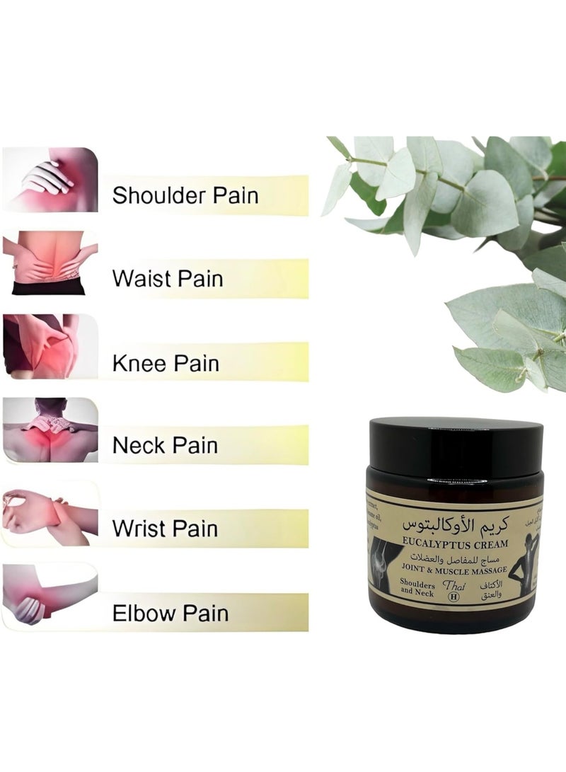 Thai Eucalyptus Cream for Body Massage - 100% Natural for Joint & Knee Pain - Disc & Back Pain - Shoulder & Neck Pain - Removal of Muscle Spasm & TensionEucalyptus Cream for Pain Relief - 100% Natural for Joint & Knee Pain - Disc & Back Pain - Shoulder & Neck Pain - Removal of Muscle Spasm & Tension - Image 4
