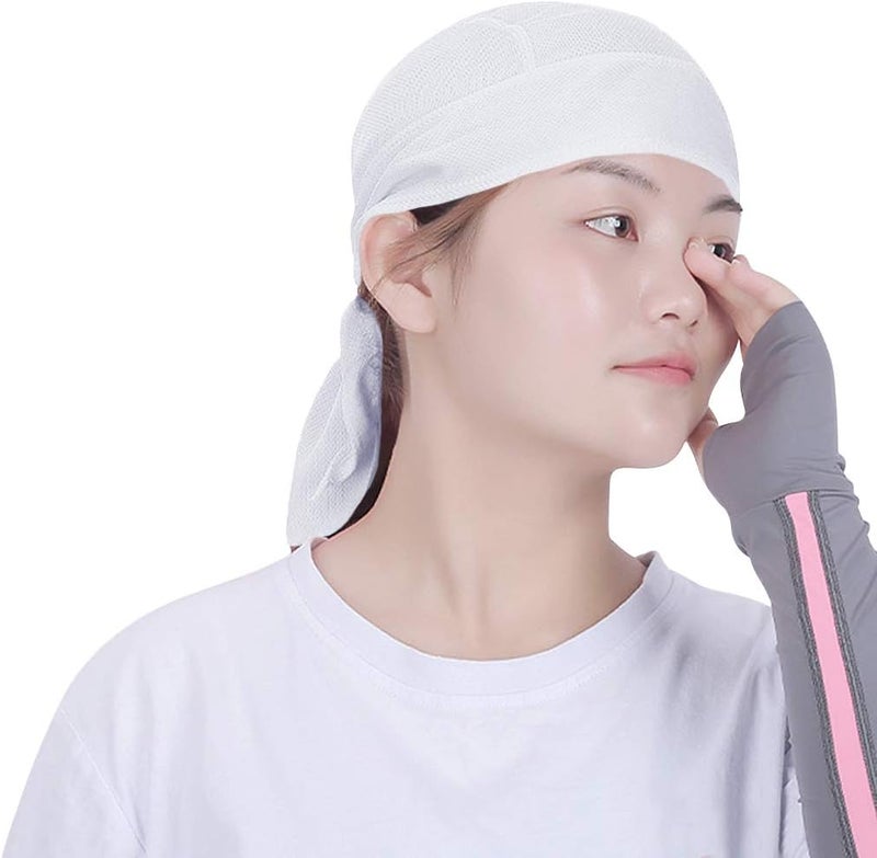 PURFUN Breathable Mesh Cycling Bandana Headscarf Adults Teens Adjustable Skull Cap Quick Dry Dance Motorcycle Biker Liner Head Wrap - Image 2