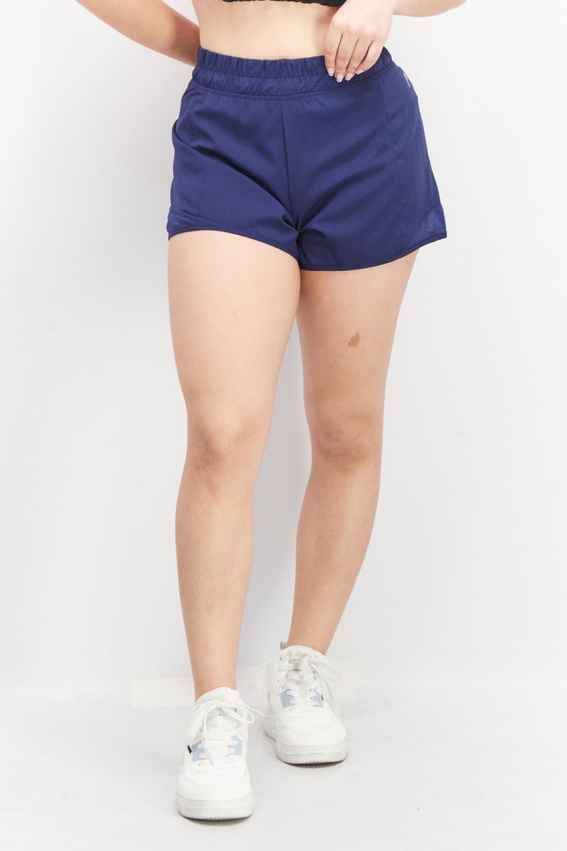 HEAD Women Sportswear Fit Brand Logo Training Shorts, Navy Blue - Image 1