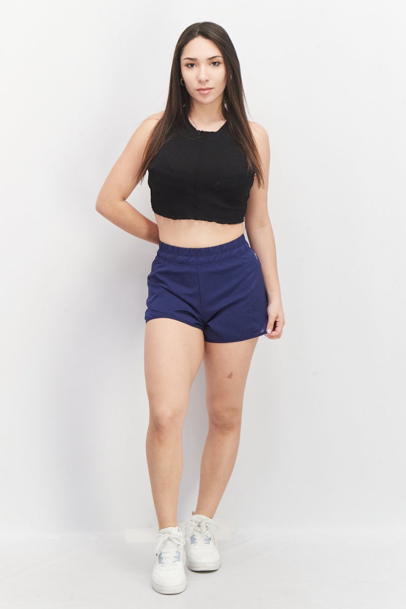 HEAD Women Sportswear Fit Brand Logo Training Shorts, Navy Blue - Image 2