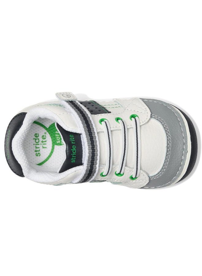 Stride rite Soft Motion Baby and Toddler Boys Artie Athletic Sneaker, White Navy, 3.5 UK Child - Image 3