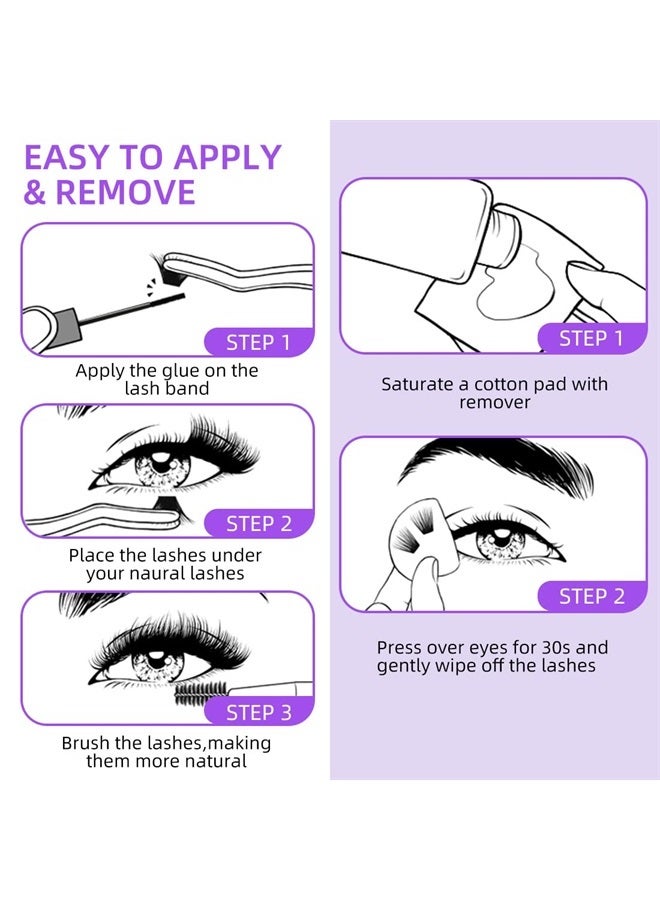 ARISON LASHES Individual Lashes Manga Lashes Cluster Lashes DIY Eyelashes Extensions Natural Look Wispy Anime Cosplay False Eyelashes with Bottom Lashes Easy to Use for Beginners by Arison Lashes - Image 2