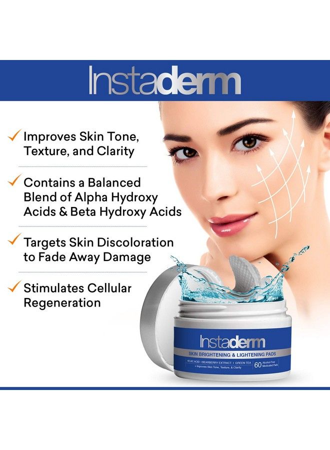 Instaderm Brightening Exfoliating Peel Pads Fades & Exfoliates Away Stubborn Dark Spots Sunspots Age Spots Acne Scars & Freckles. Reverse Years Of Damage Skin For Face & Body With Lightening Resurfacing Pads. - Image 5