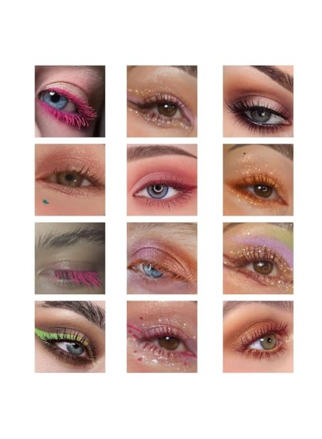 ماكس فاين طقم ماسكارا ملونة للرموش، ماسكارا ملونة بألوان متنوعة: أسود، بني، وردي، مكياج عيون طويل الأمد، جذاب وكثيف، بدون قسوة، هدية للنساء والبنات بأربعة ألوان. - Image 4