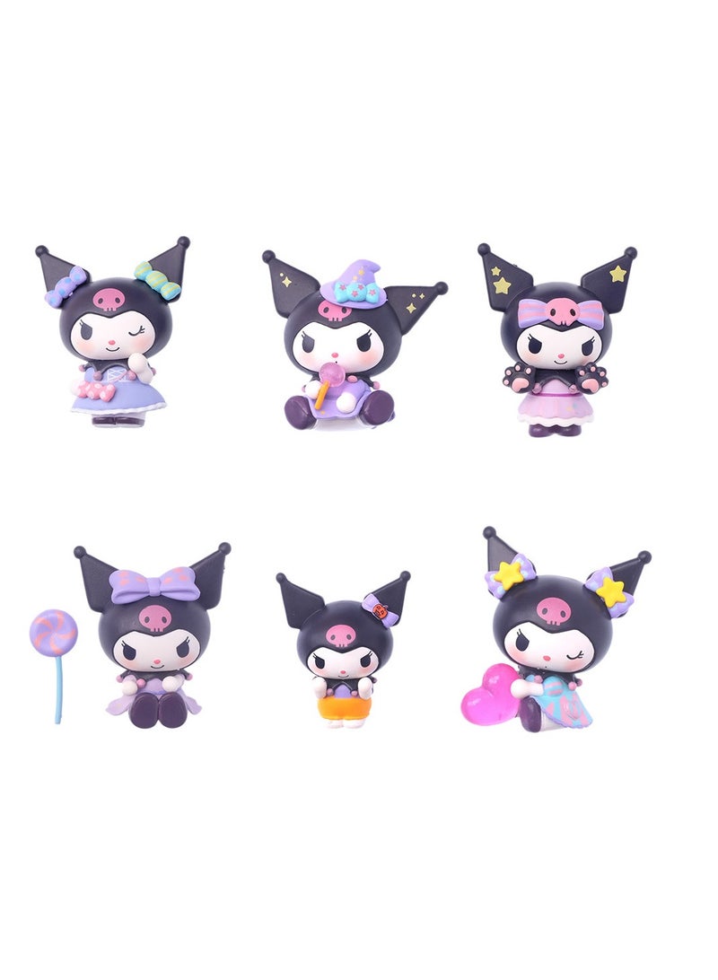 عام مجموعة من 6 حلوى كبيرة كول لومي الحلي أعمى مربع دمى خدعة أو علاج دمى اليدوية DIY كعكة عربة الديكور البندول (6-7cm) - Image 1