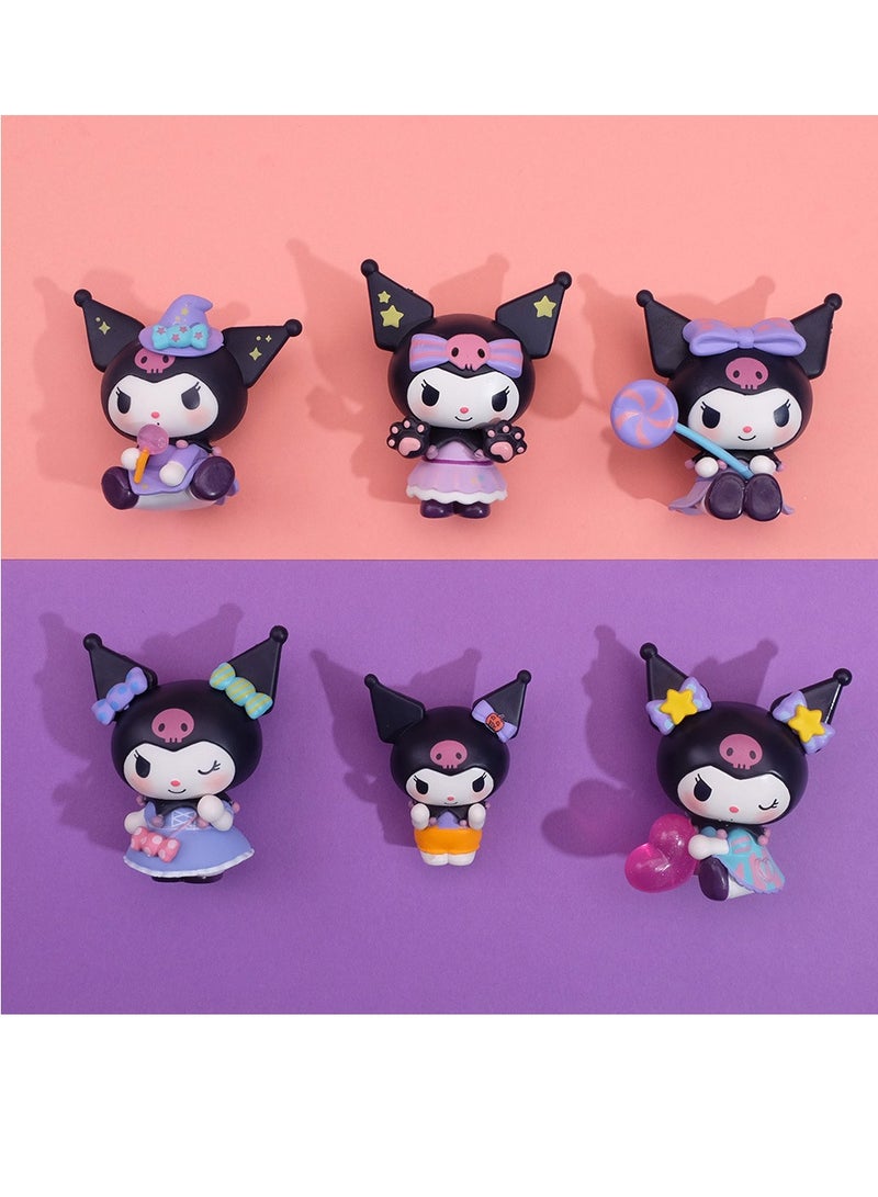 عام مجموعة من 6 حلوى كبيرة كول لومي الحلي أعمى مربع دمى خدعة أو علاج دمى اليدوية DIY كعكة عربة الديكور البندول (6-7cm) - Image 2