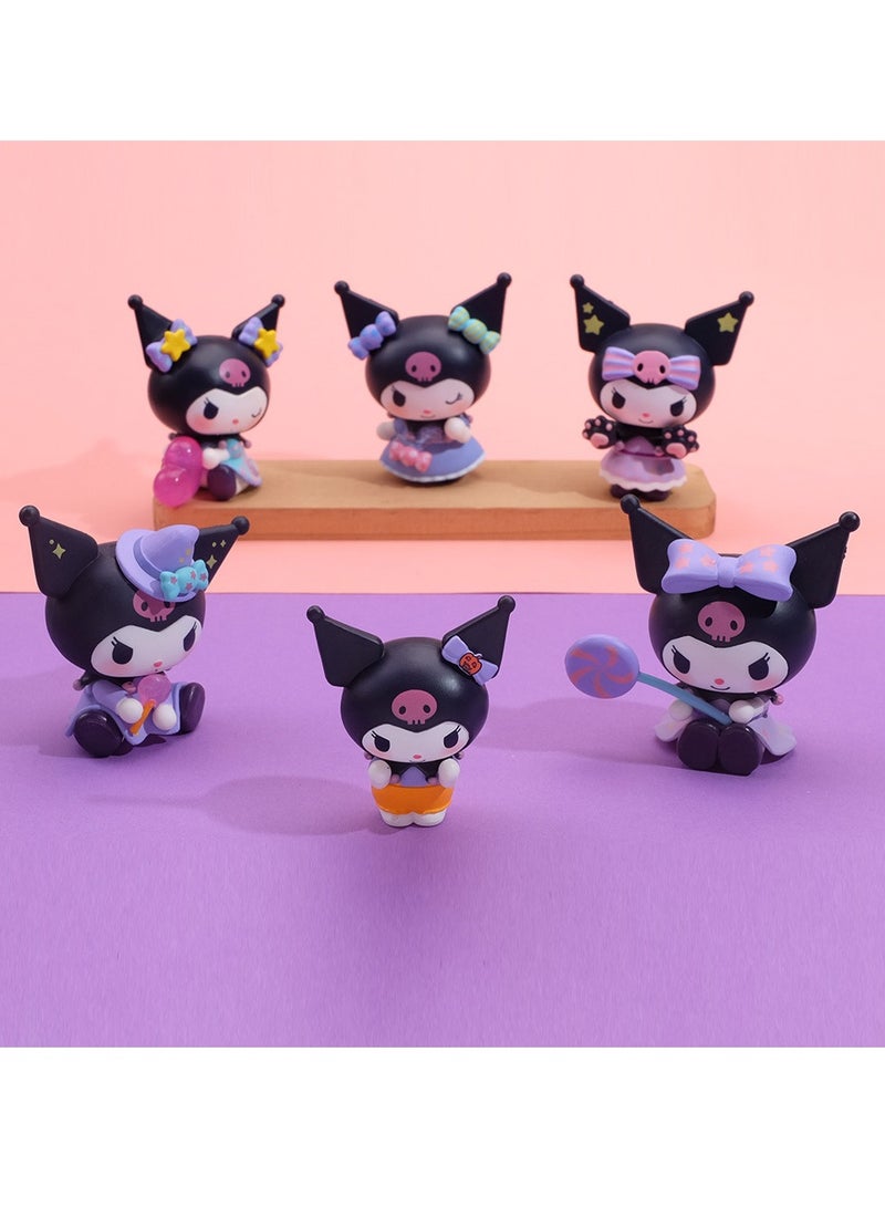 عام مجموعة من 6 حلوى كبيرة كول لومي الحلي أعمى مربع دمى خدعة أو علاج دمى اليدوية DIY كعكة عربة الديكور البندول (6-7cm) - Image 4