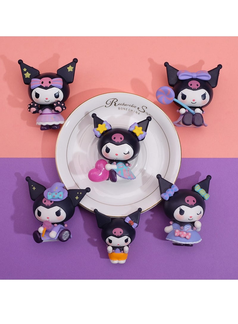 عام مجموعة من 6 حلوى كبيرة كول لومي الحلي أعمى مربع دمى خدعة أو علاج دمى اليدوية DIY كعكة عربة الديكور البندول (6-7cm) - Image 5