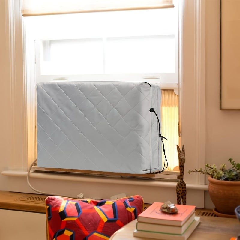 Indoor AC Unit Protective Cover S Size 16.93x12.99x3.54 Inch Windproof - Image 1