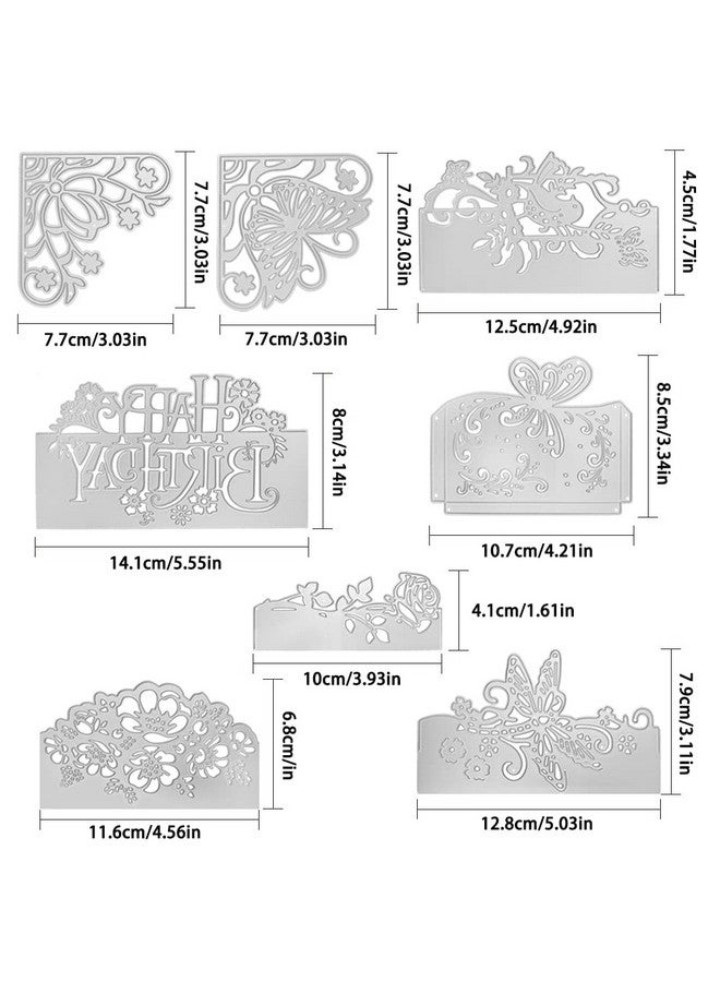 AFUNTA 8 Sets Dies For Card Making Birthday Metal Die Cuts Rose Flower Bird Butterfly Cutting Dies Embossing Stencils For Diy Scrapbook Album Decorative Scrapbook Card Making - Image 5