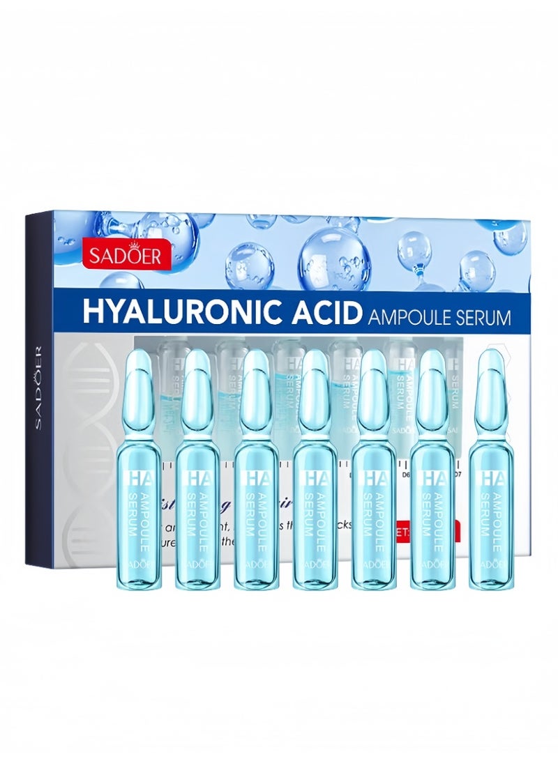 SADOER 7Pcs Hyaluronic Acid Micr-oneedling Serum,Hyaluronic Acid Concentrated Ampoules,Hyaluronic Acid Serum for Face Micr-oneedling Serum,Hyaluronic Acid Micr-oneedling Serum,Hydrating Face Serum for Women - Image 1