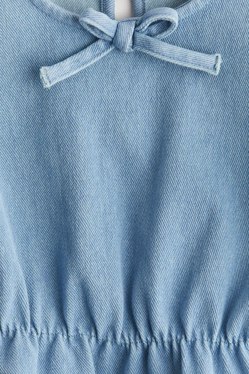 H&M Denim-look peplum top