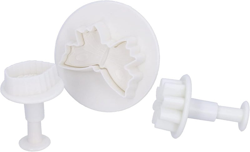 46PCS Fondant Cake Mould Set, Baking Utensil, Plastic Cookie Cutters with Handles - Food Grade Material, Safe for Kids, Ideal for DIY Baking and Decorating - Image 2