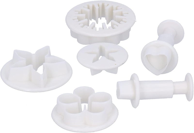 46PCS Fondant Cake Mould Set, Baking Utensil, Plastic Cookie Cutters with Handles - Food Grade Material, Safe for Kids, Ideal for DIY Baking and Decorating - Image 5