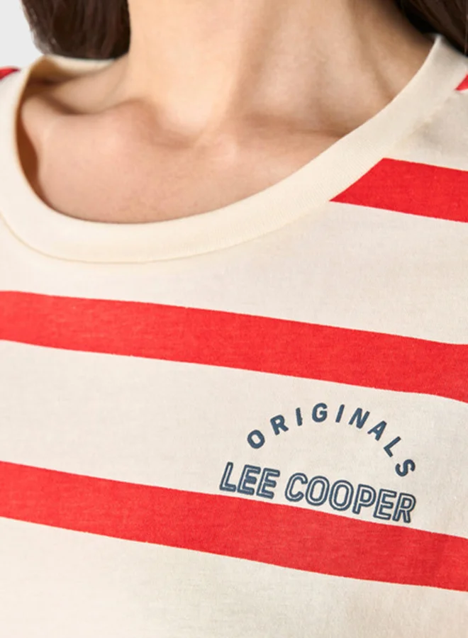 Lee Cooper Logo Embroidered Crew Neck T-Shirt