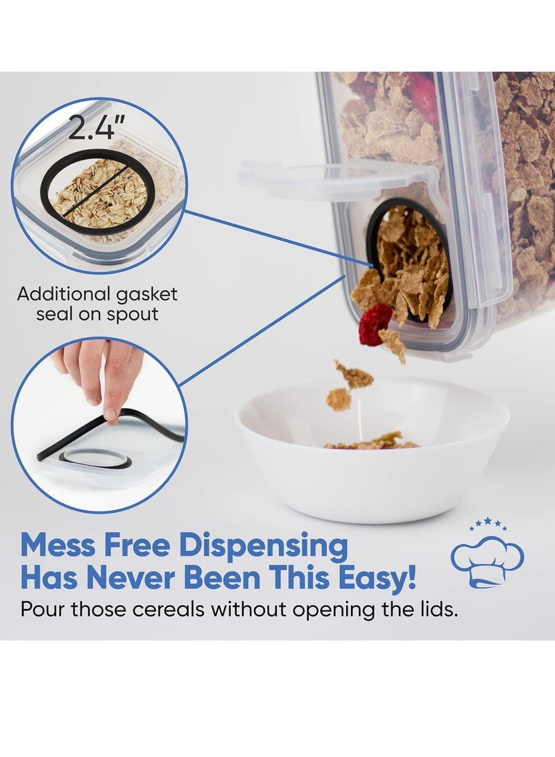 Beauenty 4Pcs Kitchen Organizer Food Storage Container- 4Litre Storage Organizer For Kitchen| Kitchen Organizers and storage Plastic Container|Rice Container|Airtight Cereal Container Kitchen Storage - Image 5