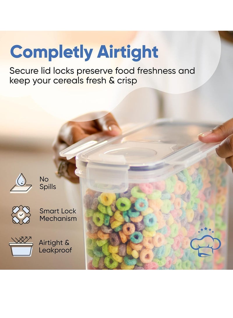 Beauenty 4Pcs Kitchen Organizer Food Storage Container- 4Litre Storage Organizer For Kitchen| Kitchen Organizers and storage Plastic Container|Rice Container|Airtight Cereal Container Kitchen Storage - Image 3