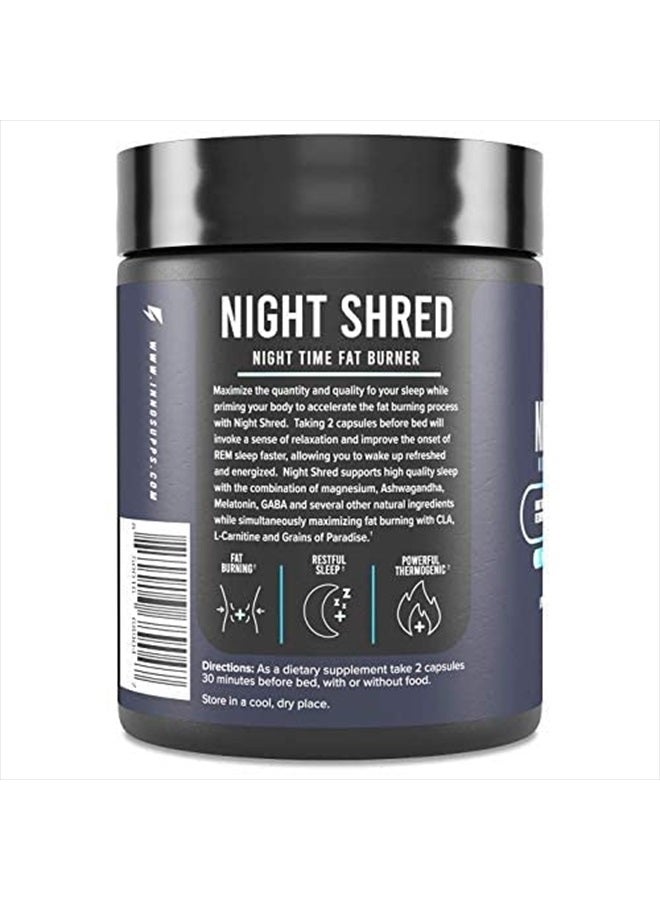 INNOSUPPS Night Shred - Night Time Fat Burner | Appetite Suppressant and Weight Loss Support| Ashwagandha Root, Grains of Paradise, Melatonin (60 Vegetarian Capsules) | - Image 5