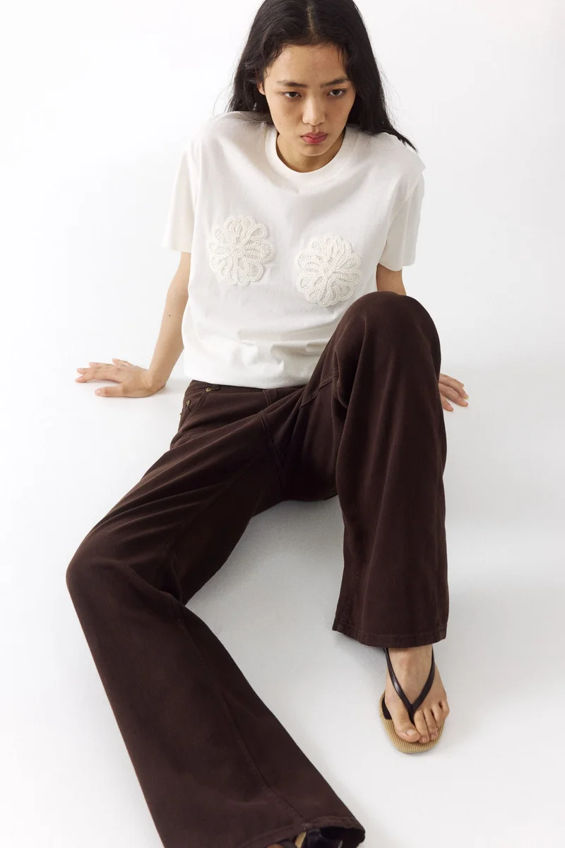 H&M Straight twill trousers