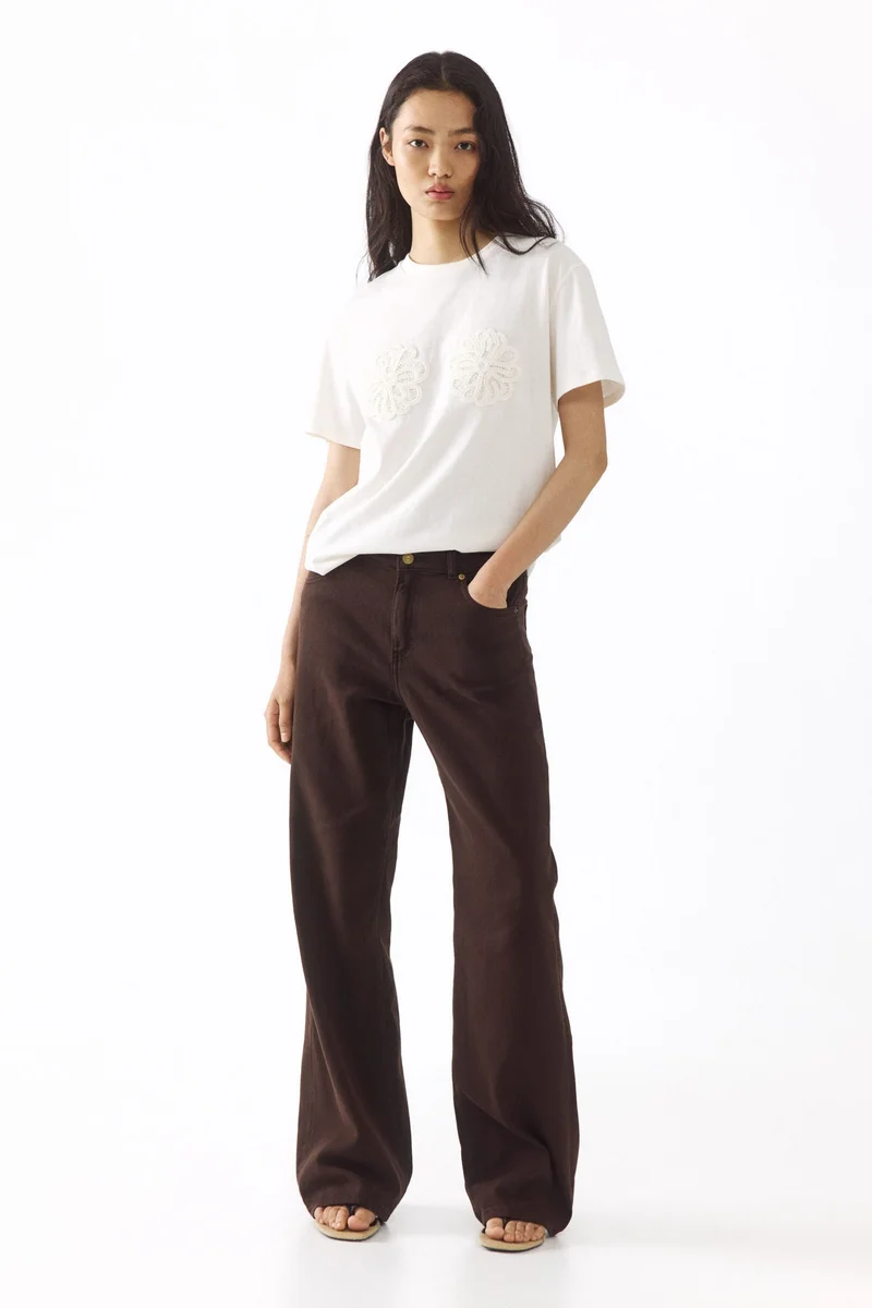 H&M Straight twill trousers