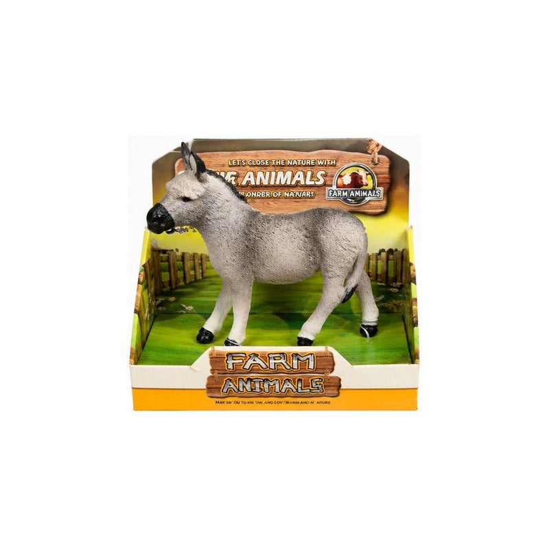 Farm Animal Toy Figure, Grey Donkey | Everyday Adventure - Image 2