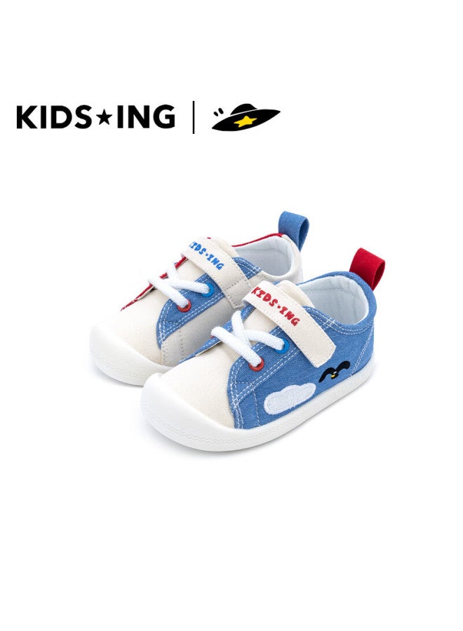 Kids.ing Baby Canvas Shoes Spring Casual Boys Girls Toddler Soft Bottom Mandarin Duck Shoes Blue/beige/red 26 - Image 3