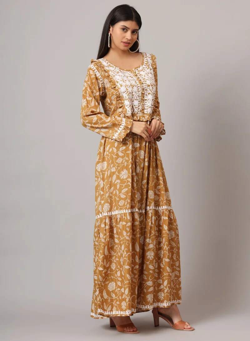 Alaya Hand Embroidered Chikankari Mulmul Cotton Jalabiya-AL3941
