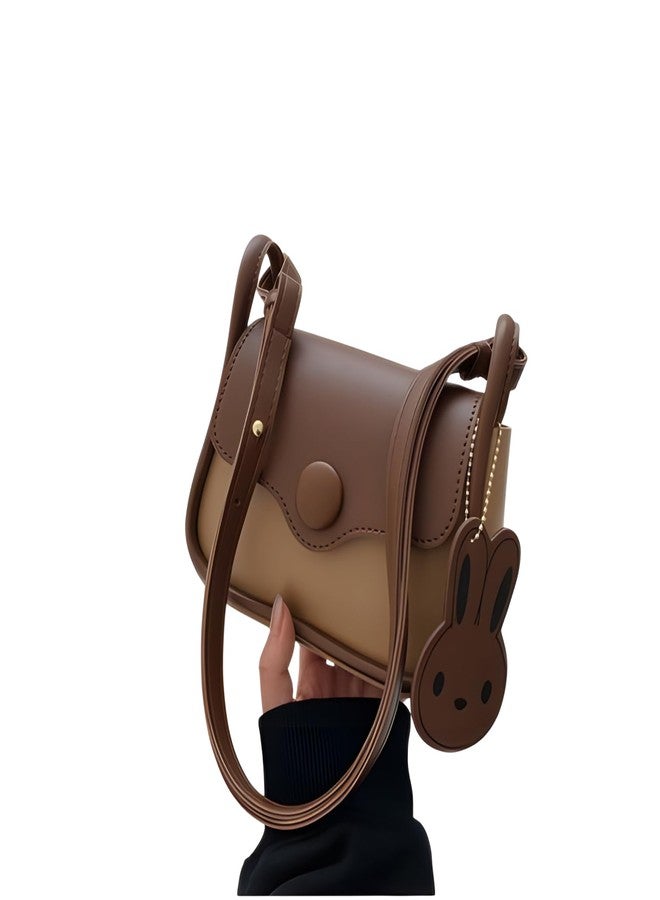 HaveGlam Designer Bunny Crossbody Sling Bag, Faux Leather, Available in Black and Brown (Cream) - Image 2