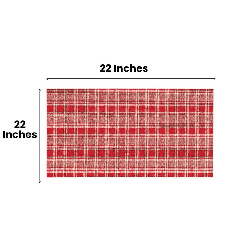 Värde 8 Pcs Cotton Kitchen Cloth/Napkins | Fridge, Table, Kitchen Platform Cleaning & Roti Napkins | 12x22 Inches | Multicolor (Colour1) - Image 2