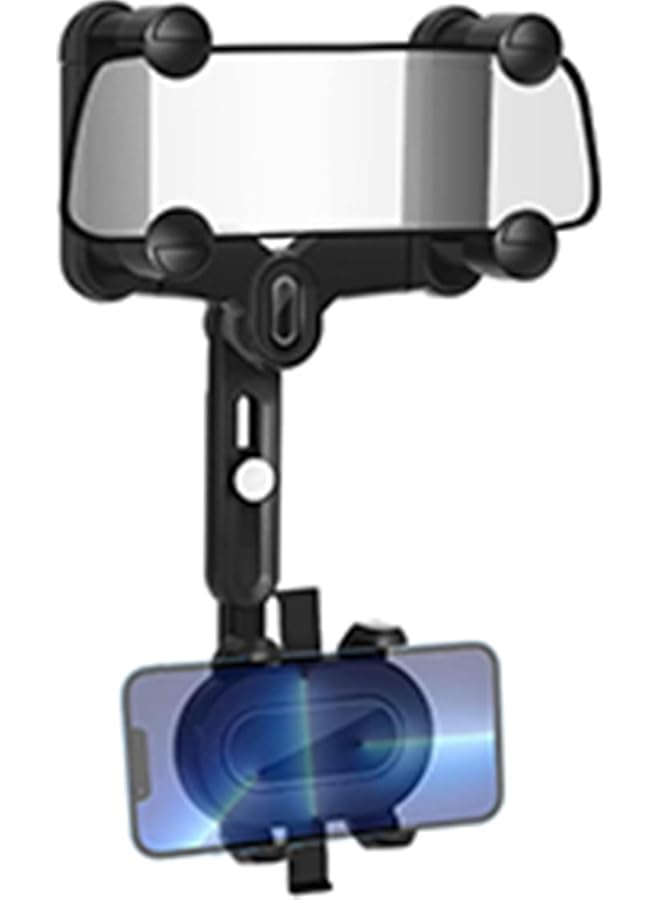 Green Tiger Rear View Mirror Phone Holder, 2025 Rotatable and Retractable Car Phone Holder, Universal Mount, Cell Car Fit for iPhone 11 12 13 14 Pro Max Samsung All Phone