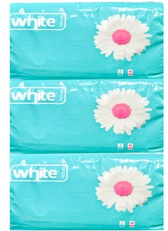 White Facial Tissues 500 Tissue Pack of 3 