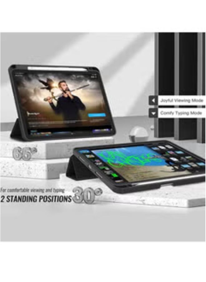 vesus iPad Air 13" (M2) 2024 Black Smart Cover â€“ Trifold Design with Auto Wake/Sleep, Pencil Holder, TPU Back - Image 3