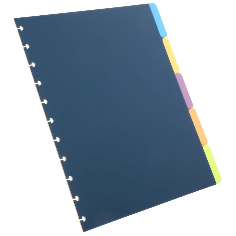 Matte Pp Discbound Binder Dividers 8.5 X 11 Inch With Removable Multi Color Tabs For Office Documents And Note Taking - Image 2