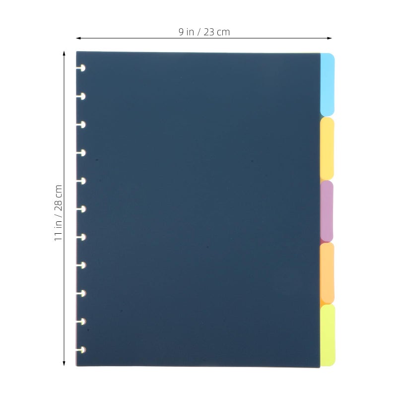 Matte Pp Discbound Binder Dividers 8.5 X 11 Inch With Removable Multi Color Tabs For Office Documents And Note Taking - Image 3