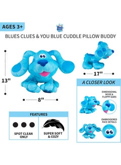 Franco Kids Bedding Super Soft Plush Cuddle Pillow Buddy, One Size, Blues Clues  - Image 4