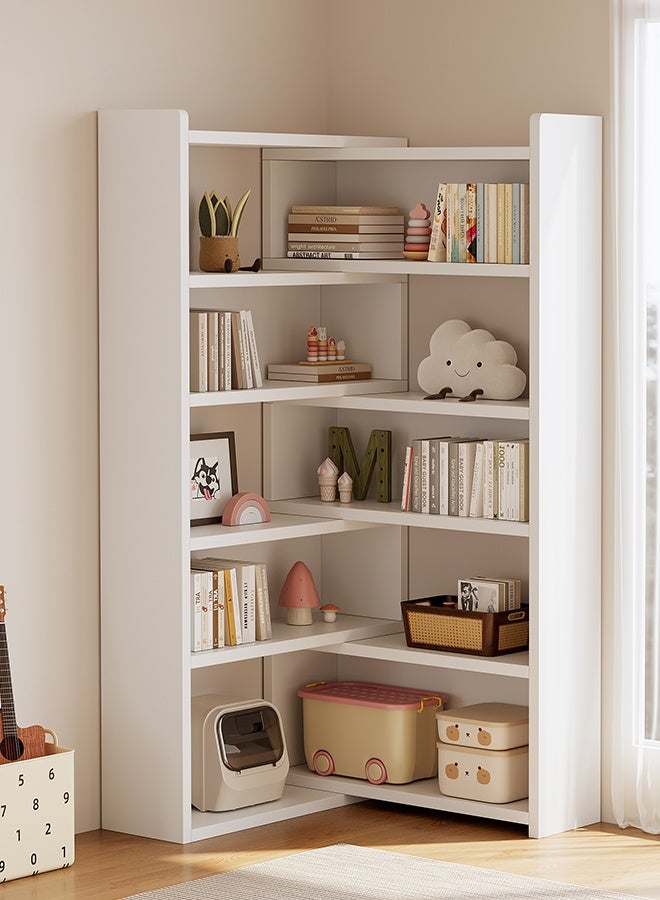 خزانة كتب مفتوحة قابلة للتمديد من 5 طبقات ، رف كتب - خزانة كتب قائمة بذاتها ، رف كتب ، رفوف تخزين خشبية ، حامل عرض ، خزانة كتب قابلة للتوسيع بعرض 53-95 سم - Image 1