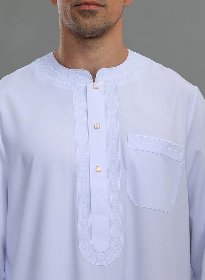 Take Two Men Long Sleeve Button Detail Thobe - Image 4