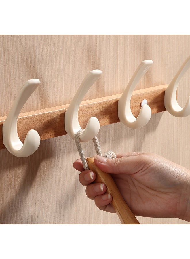 1pcs Minimalist Wall Mount Coat Rack，Wood Coat Hooks With 4 Hooks，Bag Hanger Key Holder In The Entryway，Wall Organizer For Bathroom - Image 3