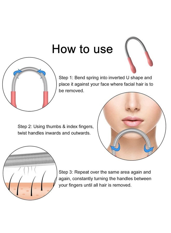 MALL Sky Mall Facial hair remover stainless steel hair removal spring from upper lip chin cheeks and neck - Image 3
