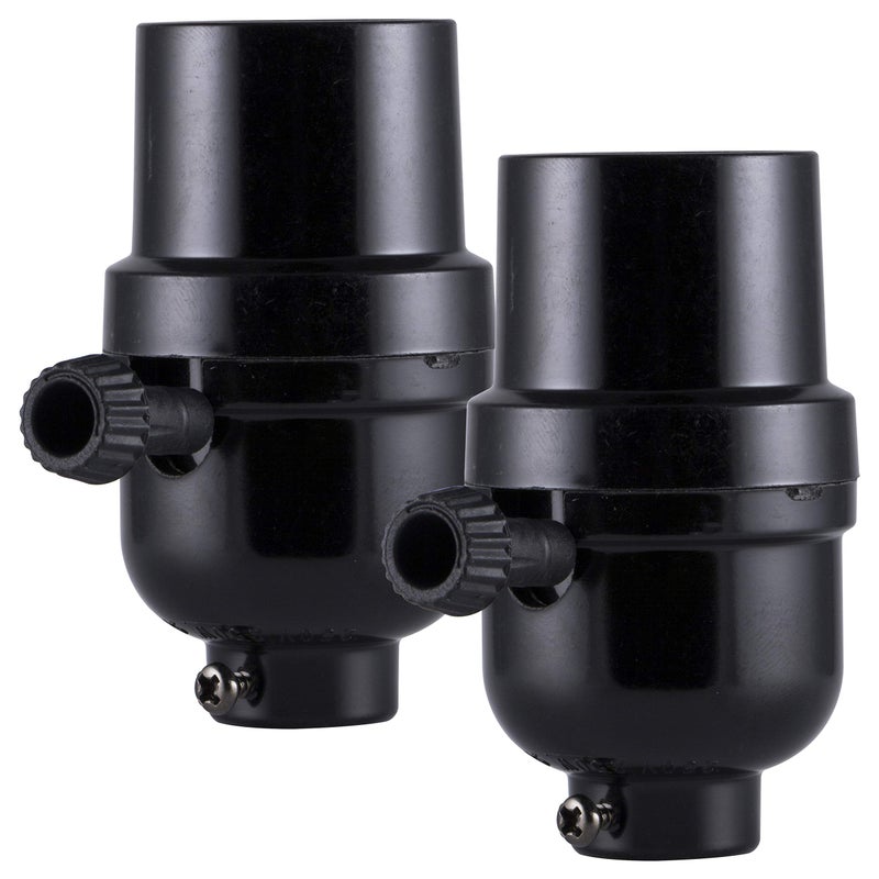 Power Gear 3-Way Socket, 2 Pack, Turn for Low, Medium and High Settings, For Floor and Table Lamps, DIY Project, UL Listed, Black, 54603 - Image 5