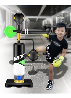 Generic Heavy Punching Bag,Boxing Reaction Target for Kids and Adult,Speed Ball/Swing Arm/Sandbag,Height Adjustable Freestanding Boxing Bag,Punching Bag with Shock-Absorbing Suction Base  - Image 2