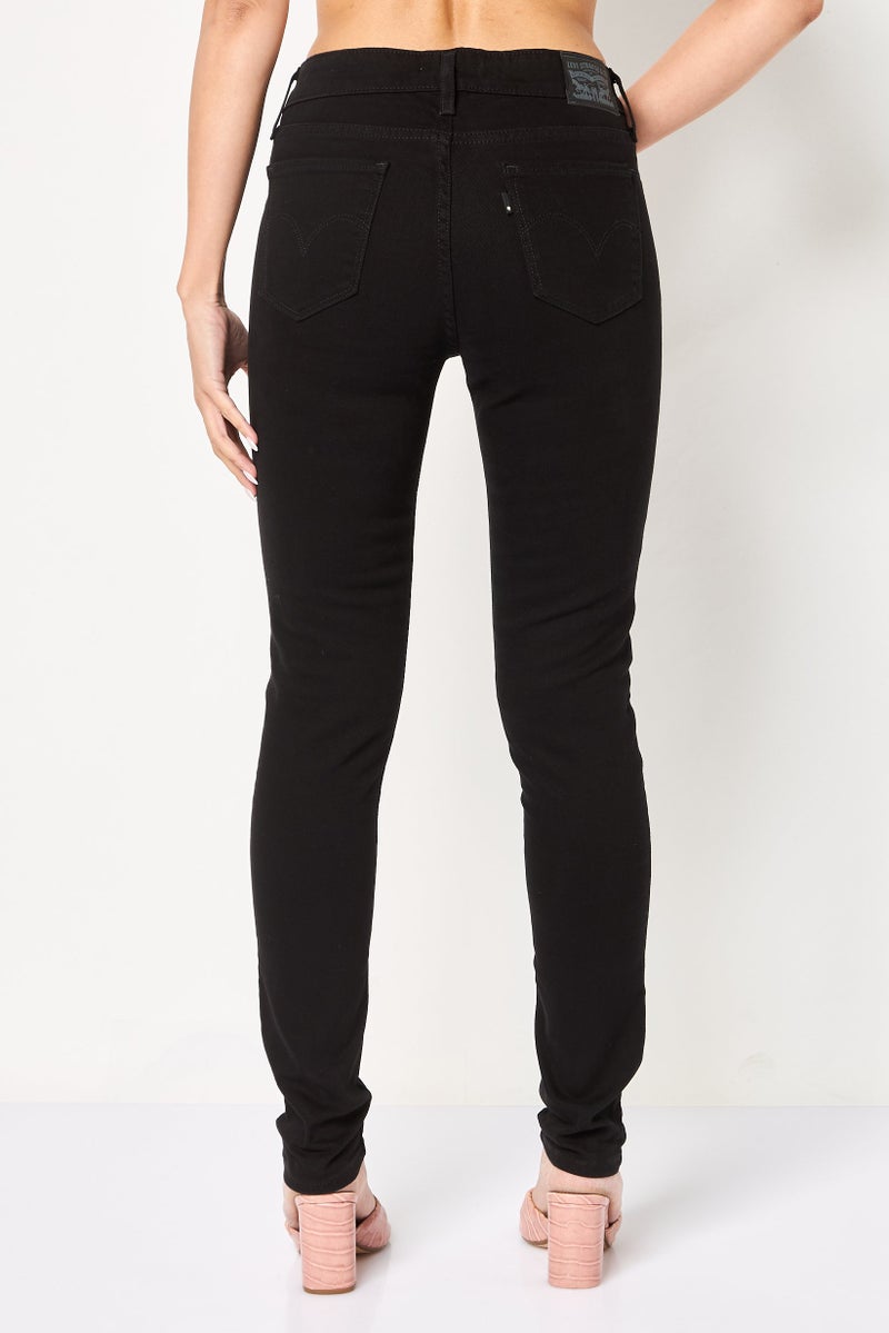 Levi's Women Slim Fit Solid Stretchable Denim, Black - Image 4