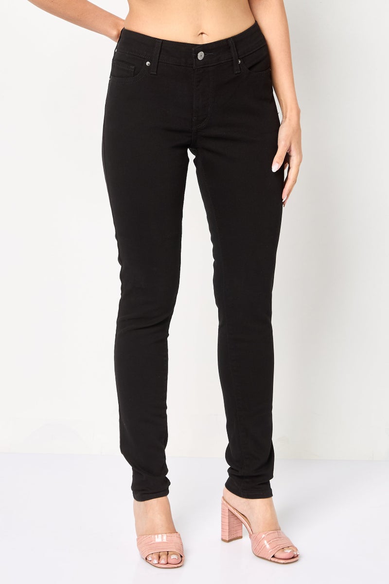 Levi's Women Slim Fit Solid Stretchable Denim, Black - Image 1