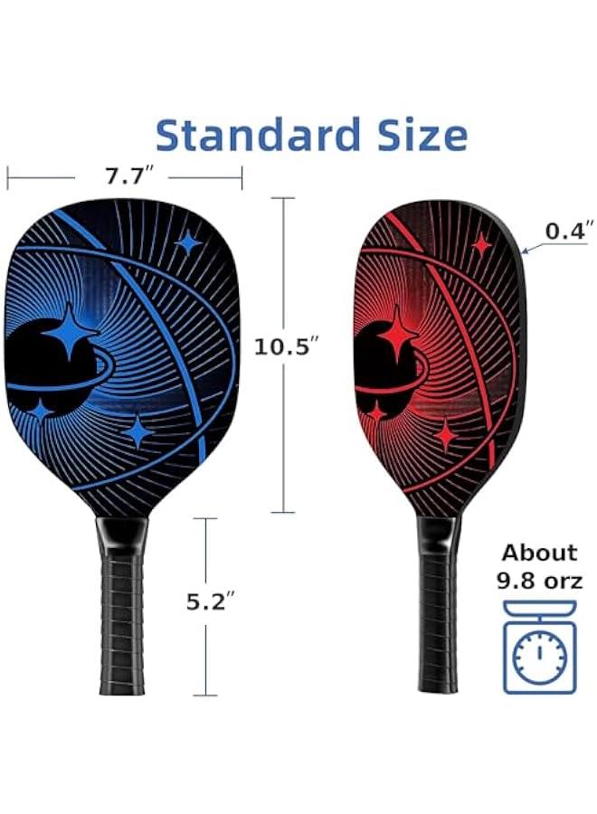 HOOKOR Pickleball Paddles Set with 4 Premium Wood Pickleball Paddles,4 Cooling Towels,4 Pickleball Balls and Carry Bag,Pickleball Paddle with Cushion Comfort Grip,Gifts for Beginners & Pros Players - Image 2