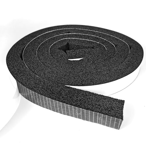 Topiverse Weather Stripping Door Seal Strip, 1 in x 1 in, AC Insulation Tape, Strong Adhesive, High Reslilience, Weatherproof, Reduce Noise, Gap Filler, Foam Insulation Tape for Doors and Windows - Image 1