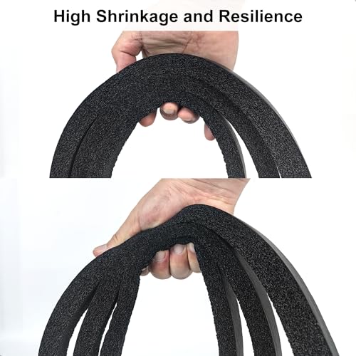 Topiverse Weather Stripping Door Seal Strip, 1 in x 1 in, AC Insulation Tape, Strong Adhesive, High Reslilience, Weatherproof, Reduce Noise, Gap Filler, Foam Insulation Tape for Doors and Windows - Image 5