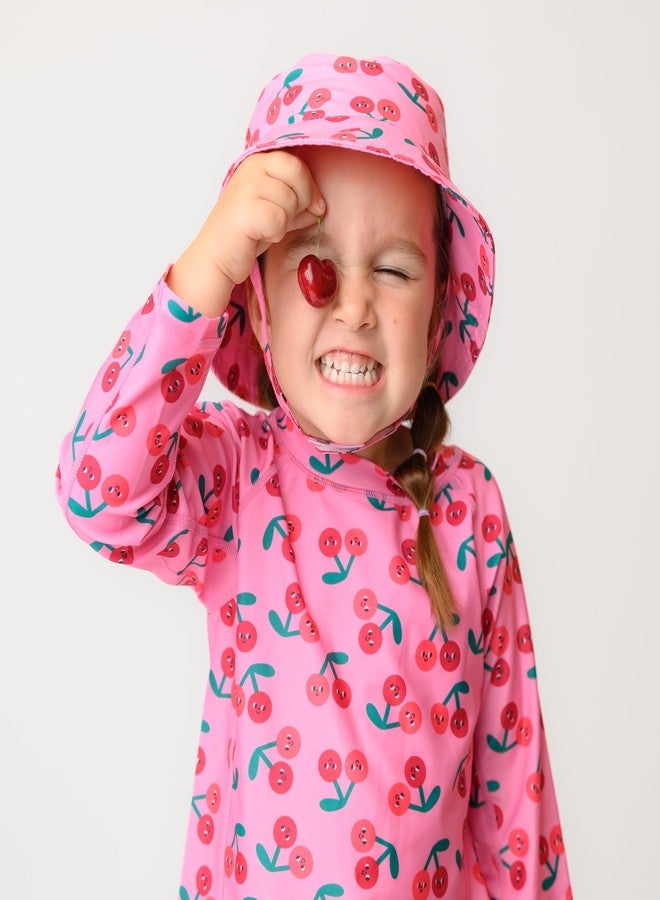 ZOOCCHINI Baby & Toddler Bucket Sun Hat with Chin Strap – UPF 50+ Protection – Lightweight Mesh-Lined, Medium (12-24 Months), Cherry - Image 3